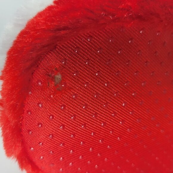 DanDee Kids Red Fuzzy Elf Holiday Slippers Size M 13-1 - Picture 8 of 8